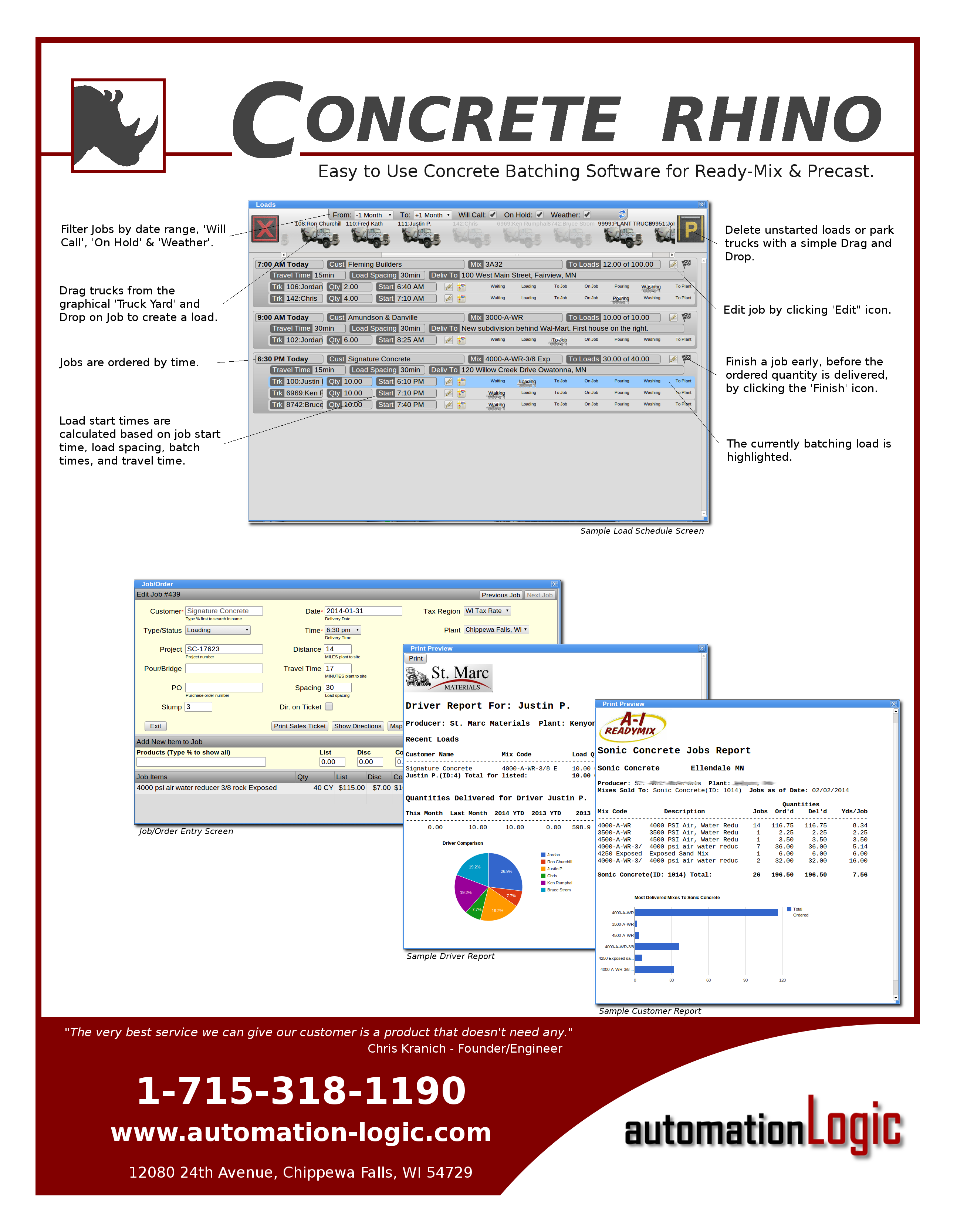 Concrete Rhino Batch Controller Flyer Front